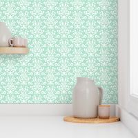 damask lg mint green