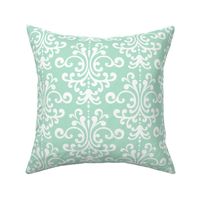 damask lg mint green