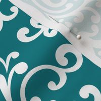 damask lg dark teal