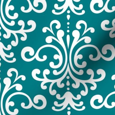 damask lg dark teal