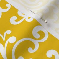 damask lg mustard yellow