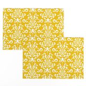 damask lg mustard yellow