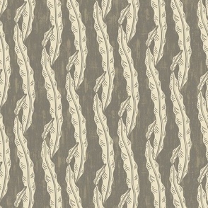 Butterfly Seaweed Stripe - CreamGray