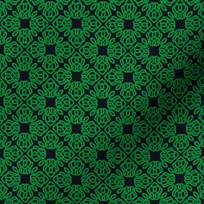Square Knot Green and Black