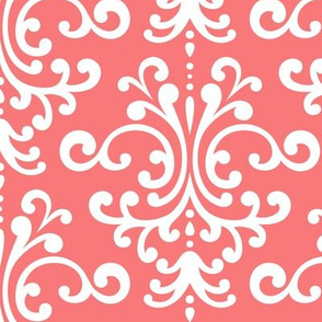 damask lg coral