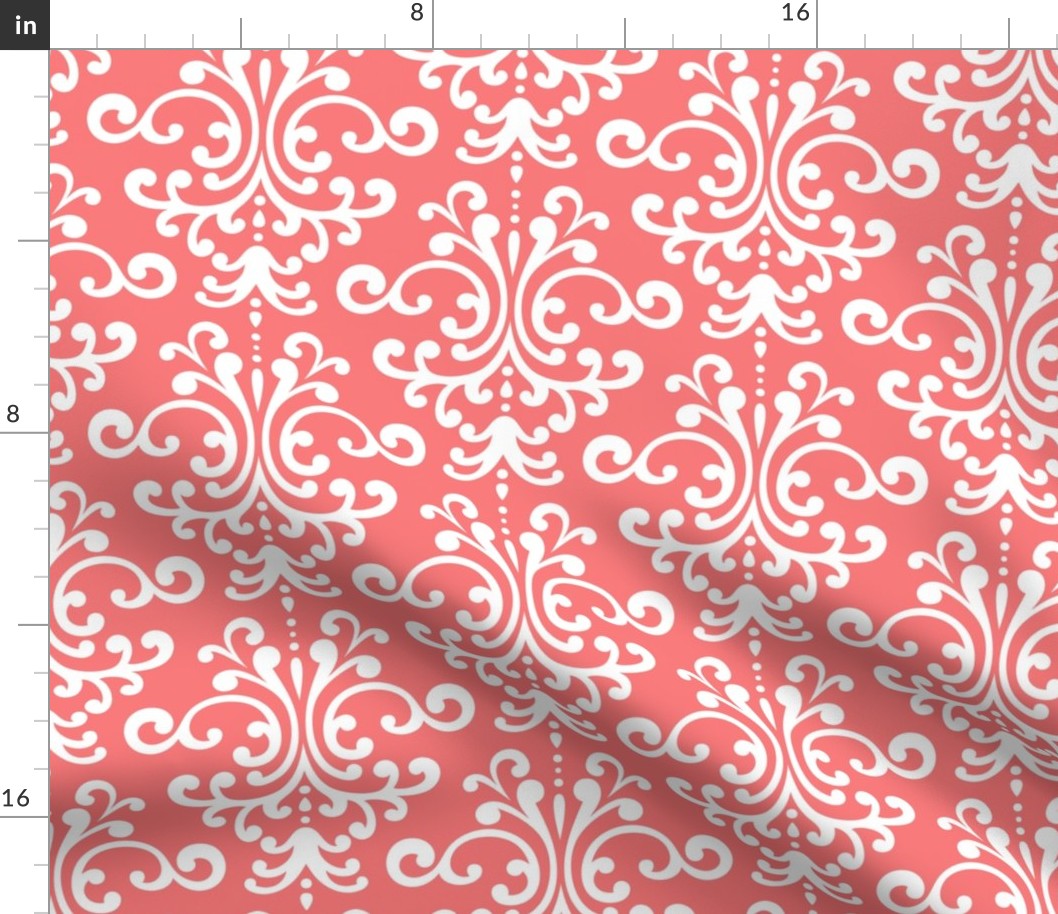 damask lg coral