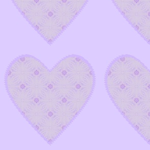 (L) Cute Sweetheart Valentine Heart Pattern in Pastel Purple