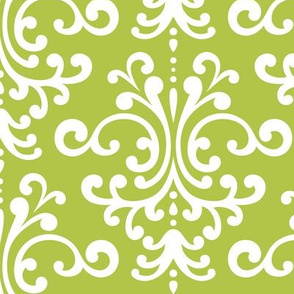 damask lg lime green