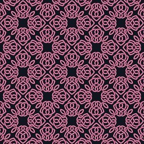 Square Knot Pink and Black