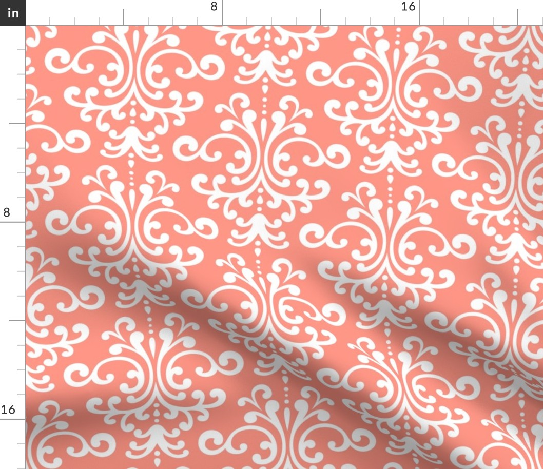 damask lg peach