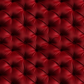 Red Tufted Couch in SMALL