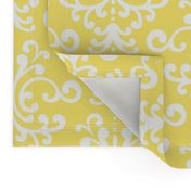 damask lg lemon yellow