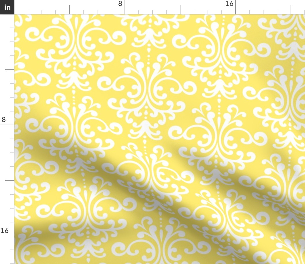 damask lg lemon yellow