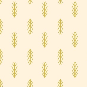 Winter pine tree frames – gold and cream   // Medium scale