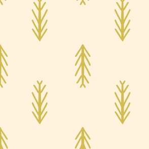 Winter pine tree frames – gold and cream   // Big scale