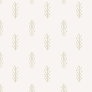 Winter pine tree frames – beige and off white    // Medium scale