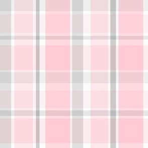 Perfect Pink and Gray Plaid two / 6 inch