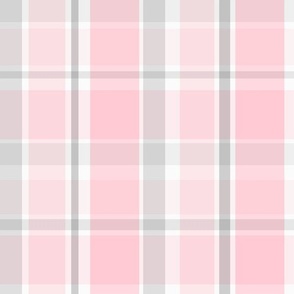 Perfect Pink and Gray Plaid two / 12 inch
