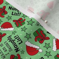 Small-Medium Scale Warning! I am on Santa's Naughty List in Christmas Red and Green