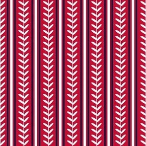 Smaller Scale Team Spirit Baseball Vertical Stitch Stripes in Boston Red Sox Colors Red and Navy Blue