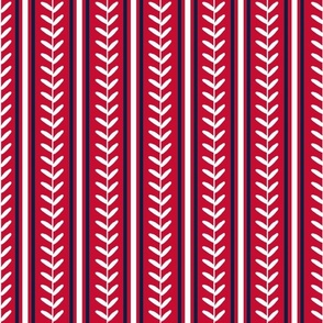 Bigger Scale Team Spirit Baseball Vertical Stitch Stripes in Boston Red Sox Colors Red and Navy Blue