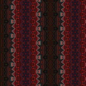 dark geometric stripes - with red