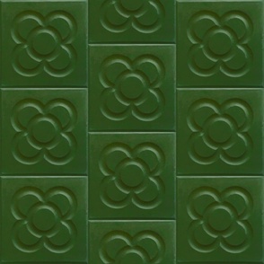 Barcelona Flower Tile in Verde