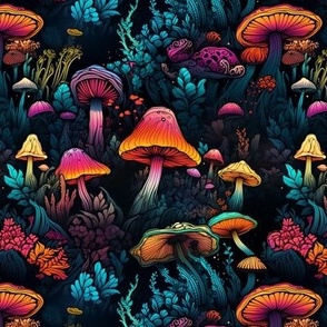 Blacklight Mushrooms