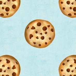 chocolate chip cookies - blue