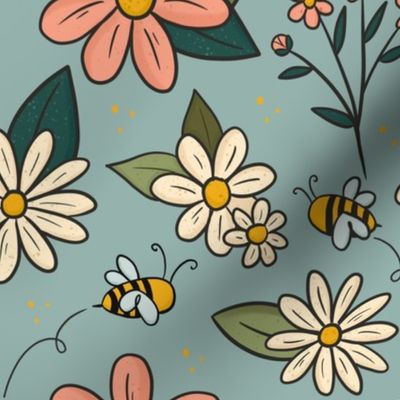 Daisies And Bees