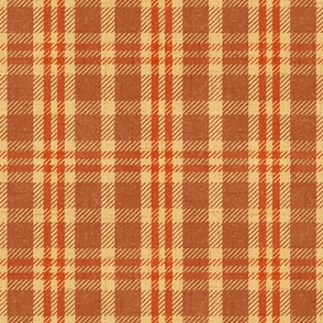 North Country Plaid - jumbo - Rust, light gold, and scarlet 