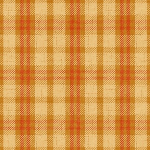 North Country Plaid - jumbo - light gold, gold, and scarlet 