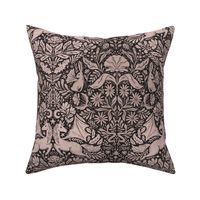 Fairytale creatures - dark - textured tan and black - large