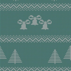 Christmas Knit Jumper 10 Motifs Seaglass on Teal3