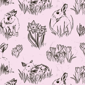 French Country Spring Bunny Toile Drying Mat – Becky's Country Cottage