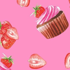 strawberry chocolate cupcakes