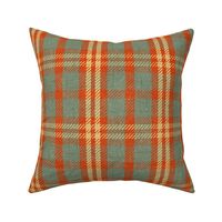 North Country Plaid - jumbo - sage, scarlet, and light gold 