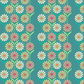 Paper Wall Flowers Stripe Green