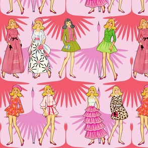 Barbie Paper Dolls Print Pattern