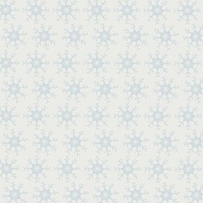 Light blue Snowflakes on cream background