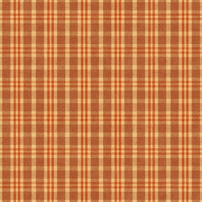 North Country Plaid - large - rust, light gold, and scarlet