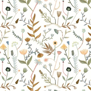 Floriography Playful Painted Florals in Spring Pastels Small