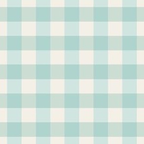 Spring Blue Gingham Checkered Pattern - Chic Country Cottage Textile Design