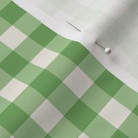  Bud Green Gingham Checkered Pattern - Chic Country Cottage Textile Design