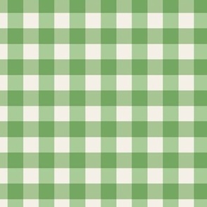  Bud Green Gingham Checkered Pattern - Chic Country Cottage Textile Design