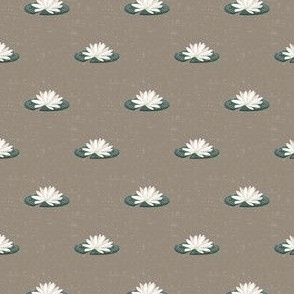 Little Lilypad Polka Dots - Lake Life Collection (Taupe) (Tiny / Micro)
