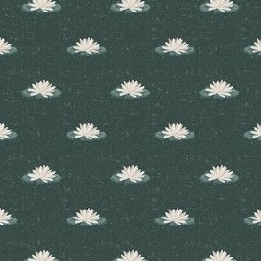 Little Lilypad Polka Dots - Lake Life Collection (Deep Water Green) (Tiny / Micro)