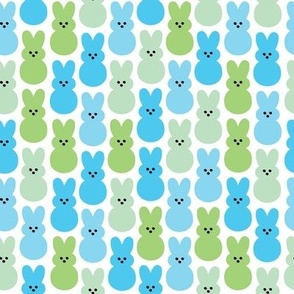 Large // Easter Bunnies Bright - cool colors