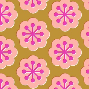 Forget-Me-Not (Jumbo Gold & Light Pink) || minimalist flowers