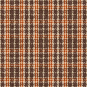 North Country Plaid - large - walnut, canvas, and tomato 